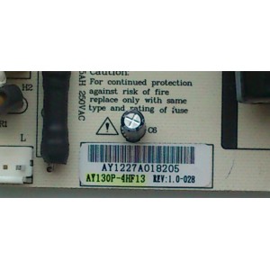 FUENTE DE PODER / ELEMENT AY130P-4HF13 MODELO ELCFW327/ PEX /  LD3288M / WESTINGHOUSE / CW40T8GWTW70371 / MTV3212LCD